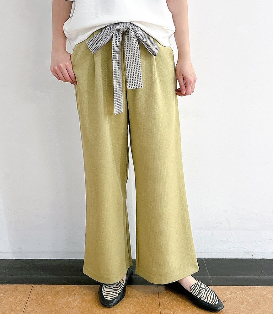 メッシュベルト ツイードパンツ