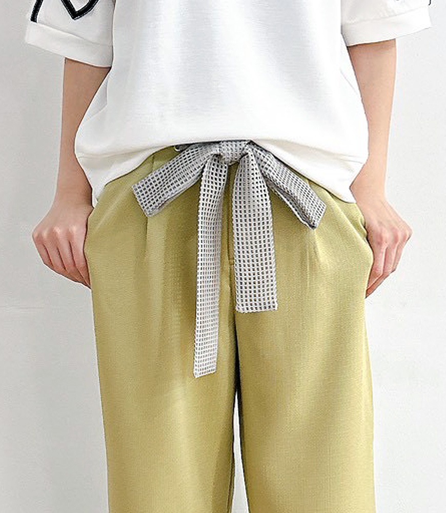 メッシュベルト ツイードパンツ