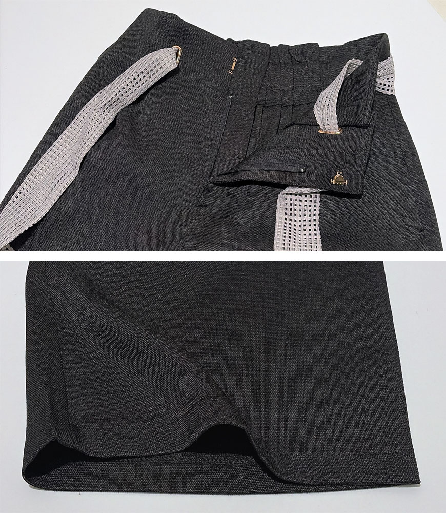 メッシュベルト ツイードパンツ