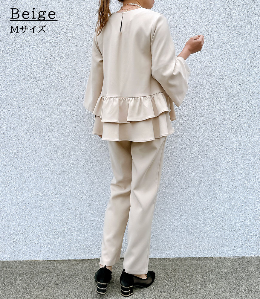 フリルブラウス+パンツ【2点SET】