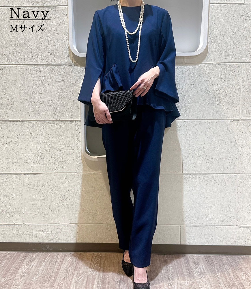 フリルブラウス+パンツ【2点SET】