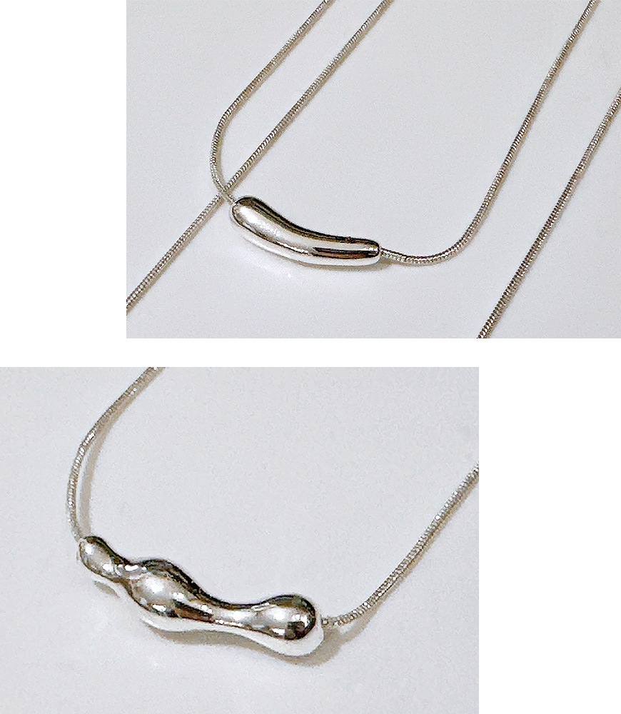 メタルライン2連ネックレス