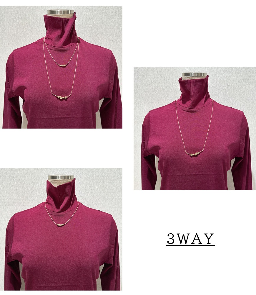 メタルライン2連ネックレス