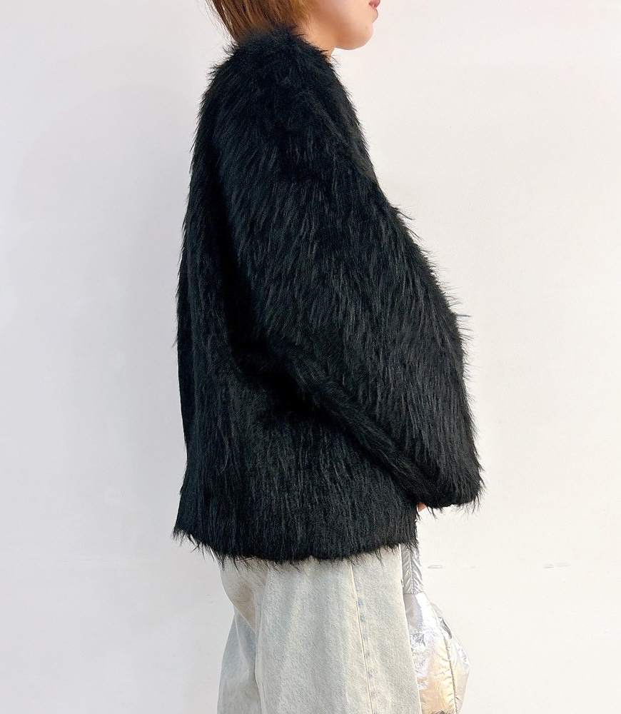 フェイクファーコクーンジャケット