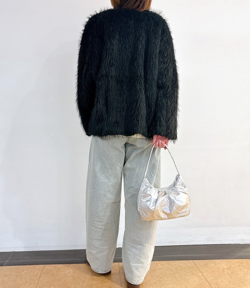 フェイクファーコクーンジャケット