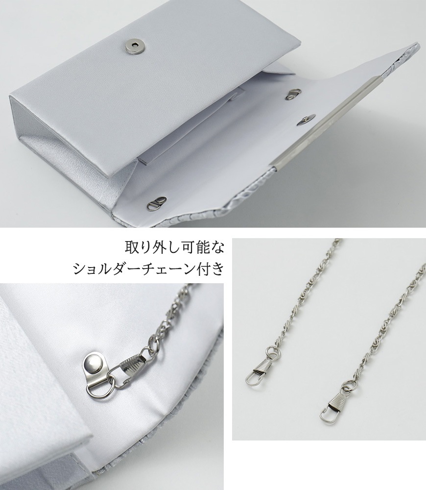 切替プリーツ パーティーバッグ