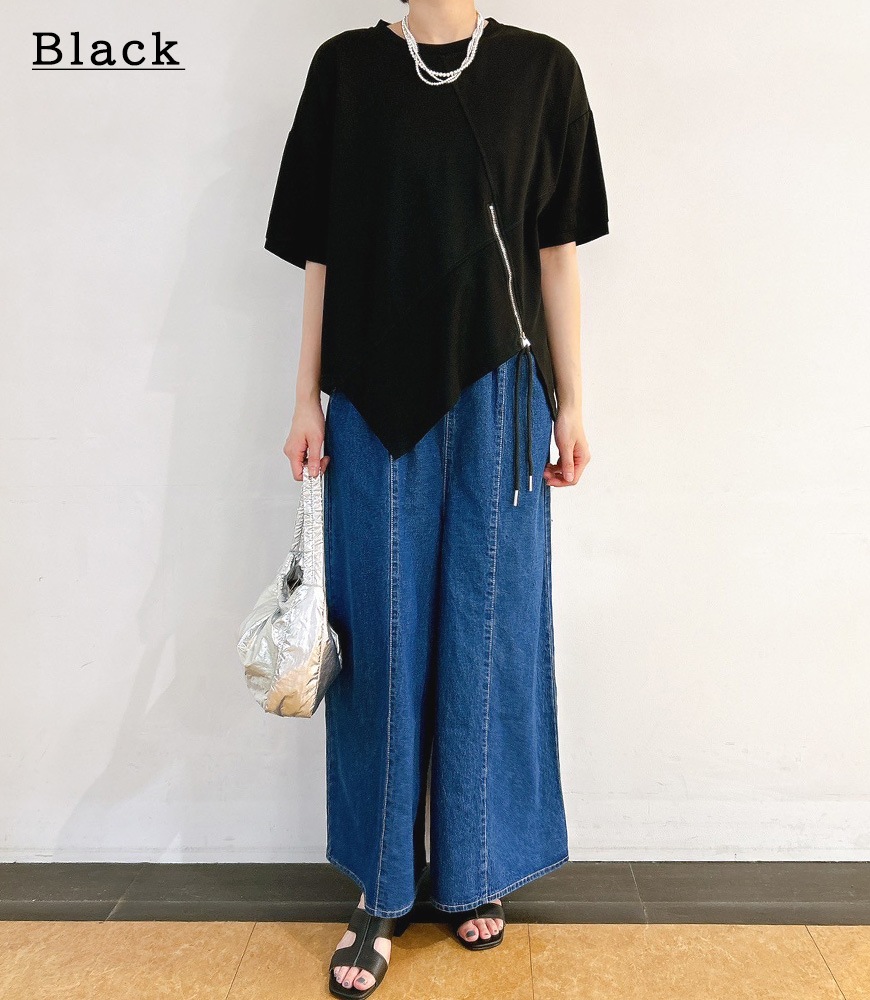 アシメ裾ZIPトップス | トップス,Tシャツ・カットソー | avion