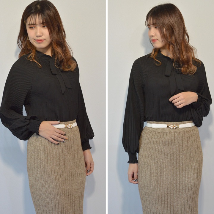 パールモチーフ細ゴムベルト