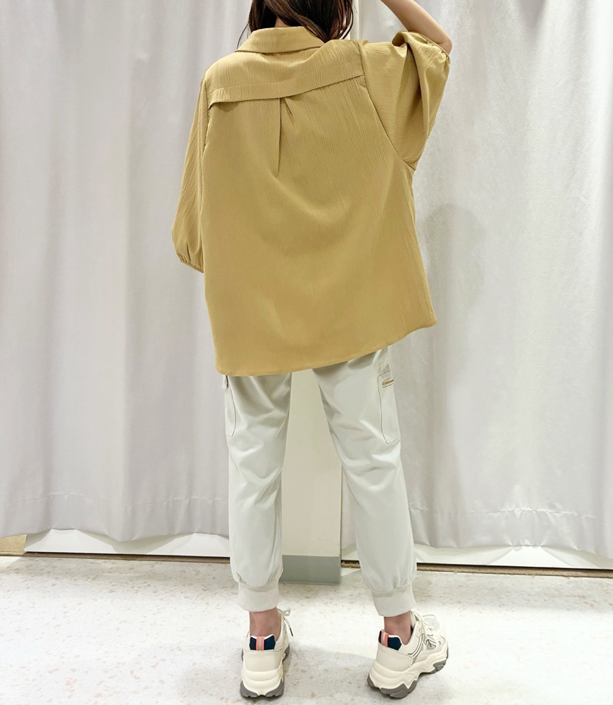 楊柳スキッパーシャツ