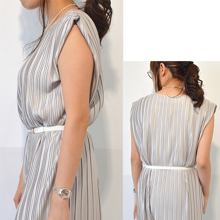 パールバックル細ゴムベルト