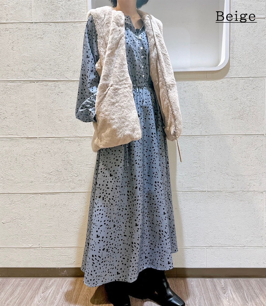 フェイクシープファーベスト