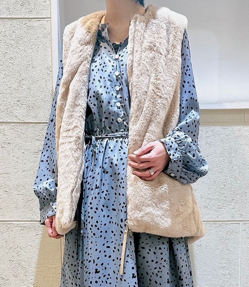 フェイクシープファーベスト