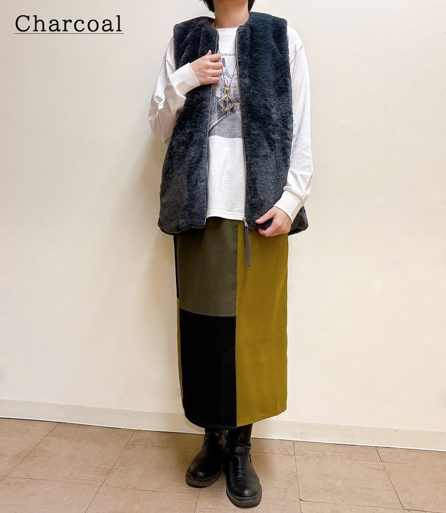 フェイクシープファーベスト