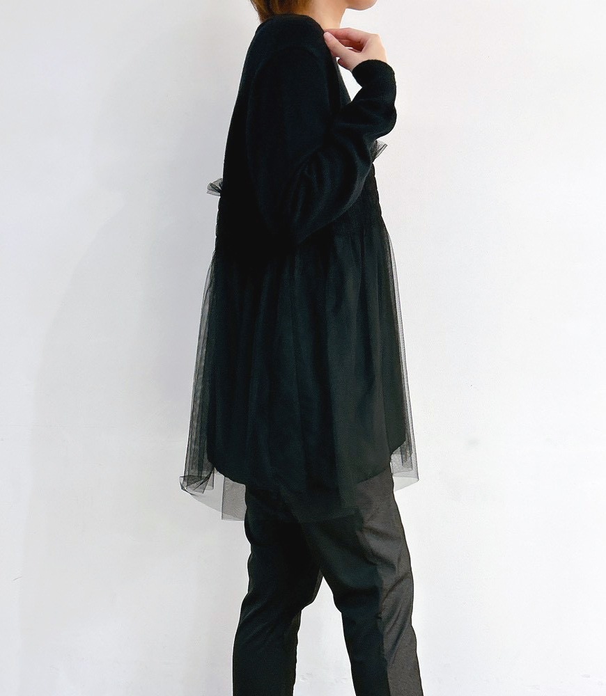 チュールドッキングニットプルオーバー