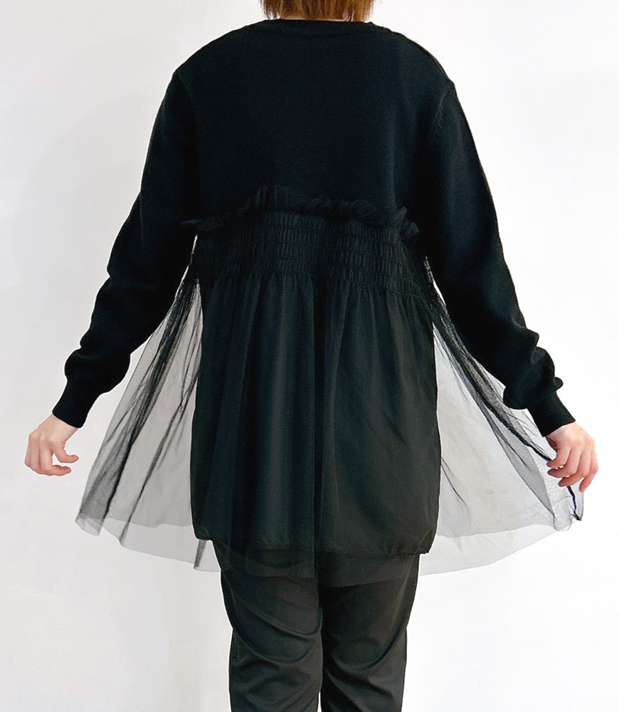 チュールドッキングニットプルオーバー