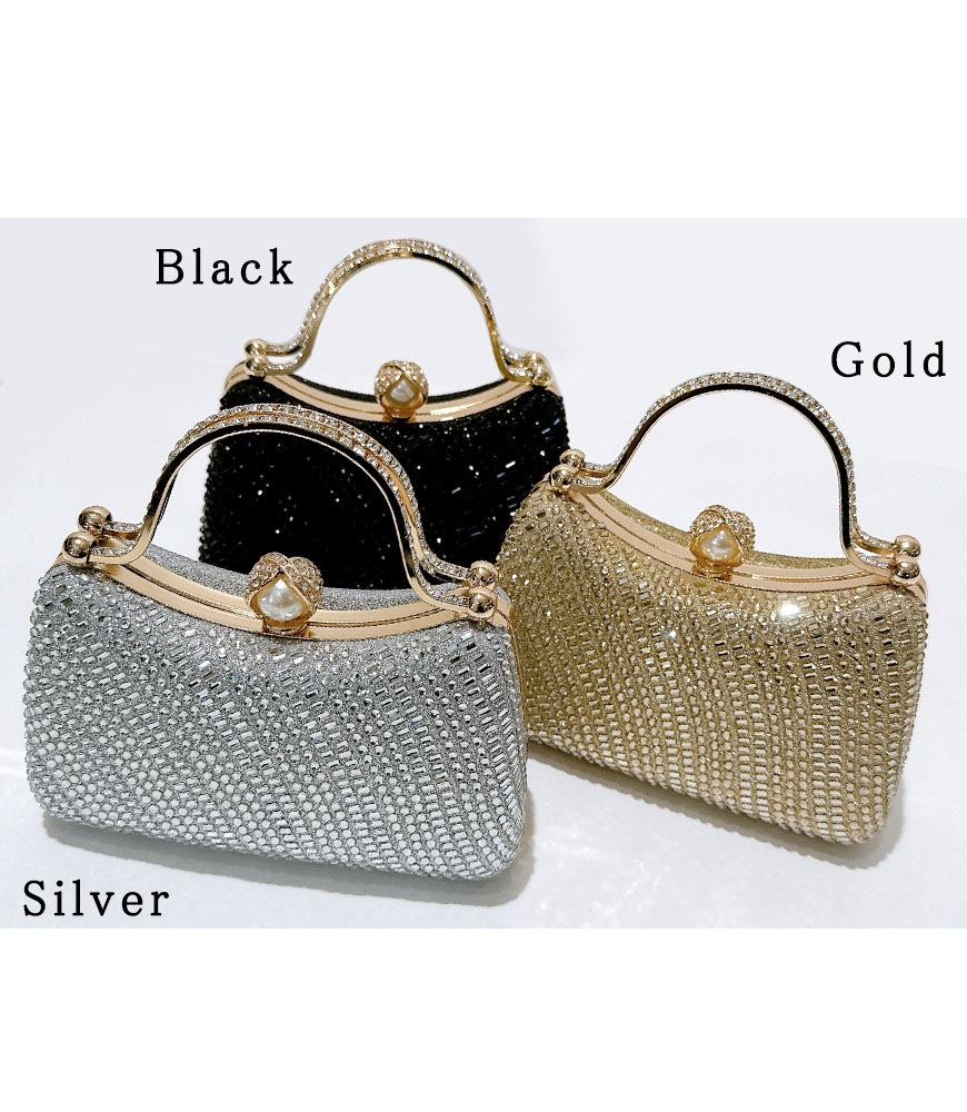 ビジュー＆ストーン装飾パーティーBAG