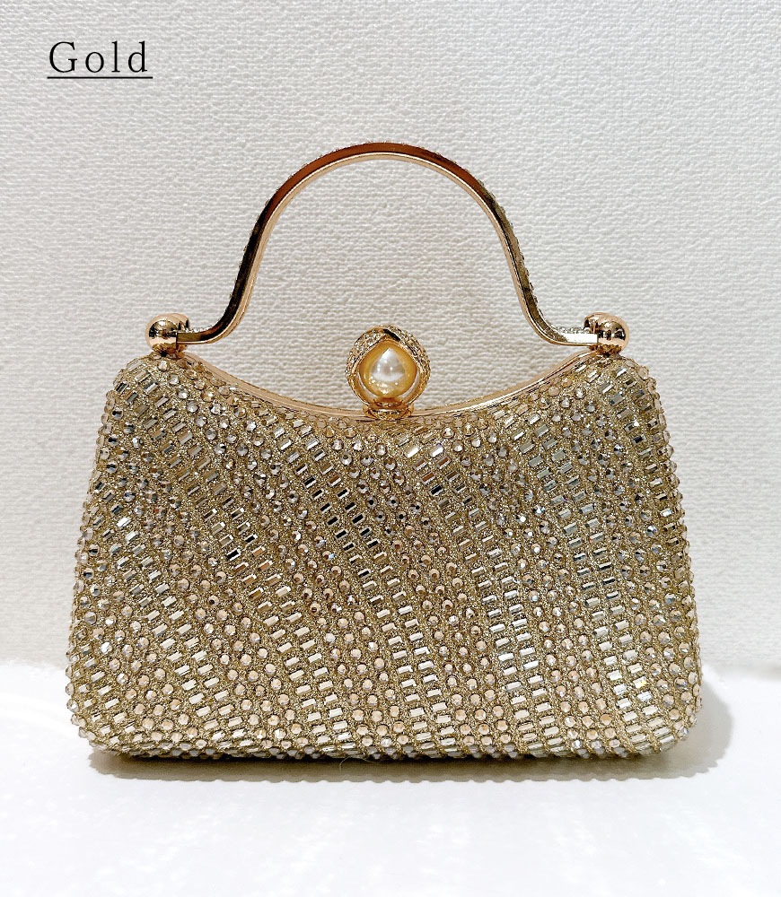 ビジュー＆ストーン装飾パーティーBAG