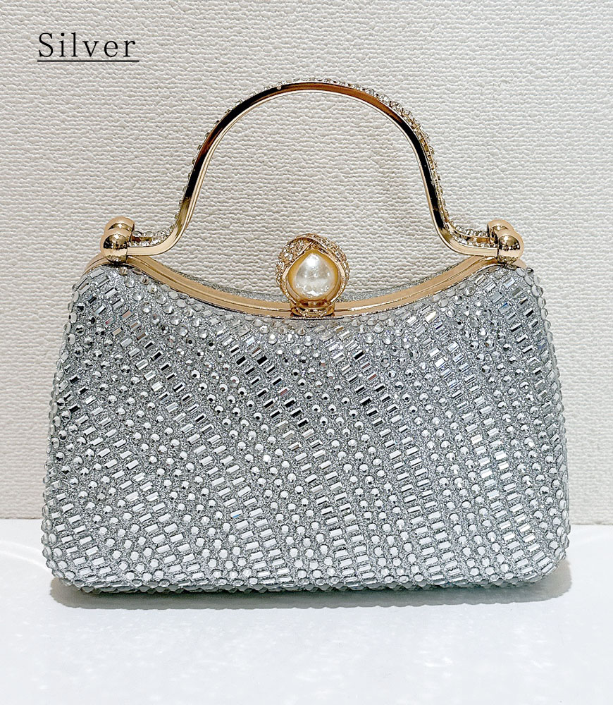ビジュー＆ストーン装飾パーティーBAG
