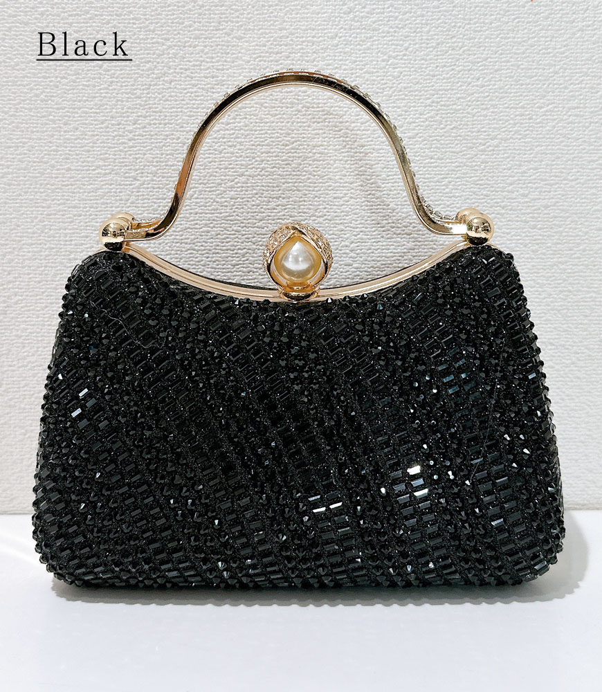 ビジュー＆ストーン装飾パーティーBAG