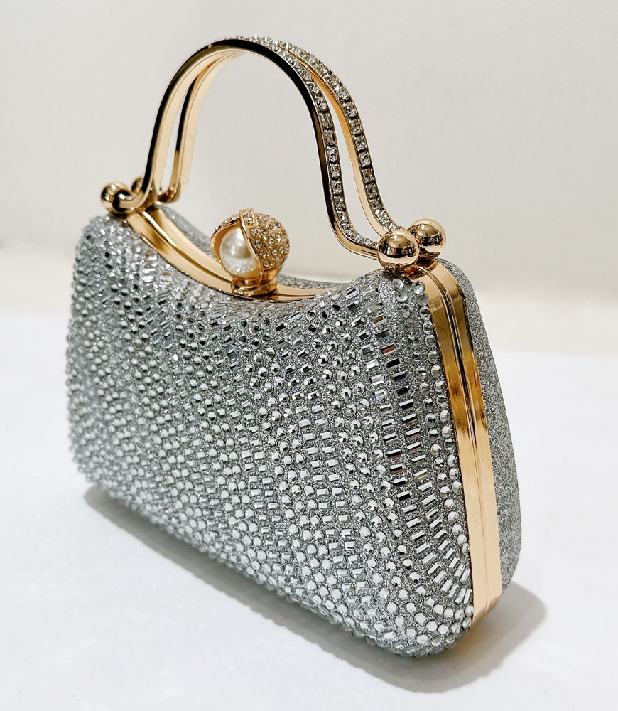 ビジュー＆ストーン装飾パーティーBAG