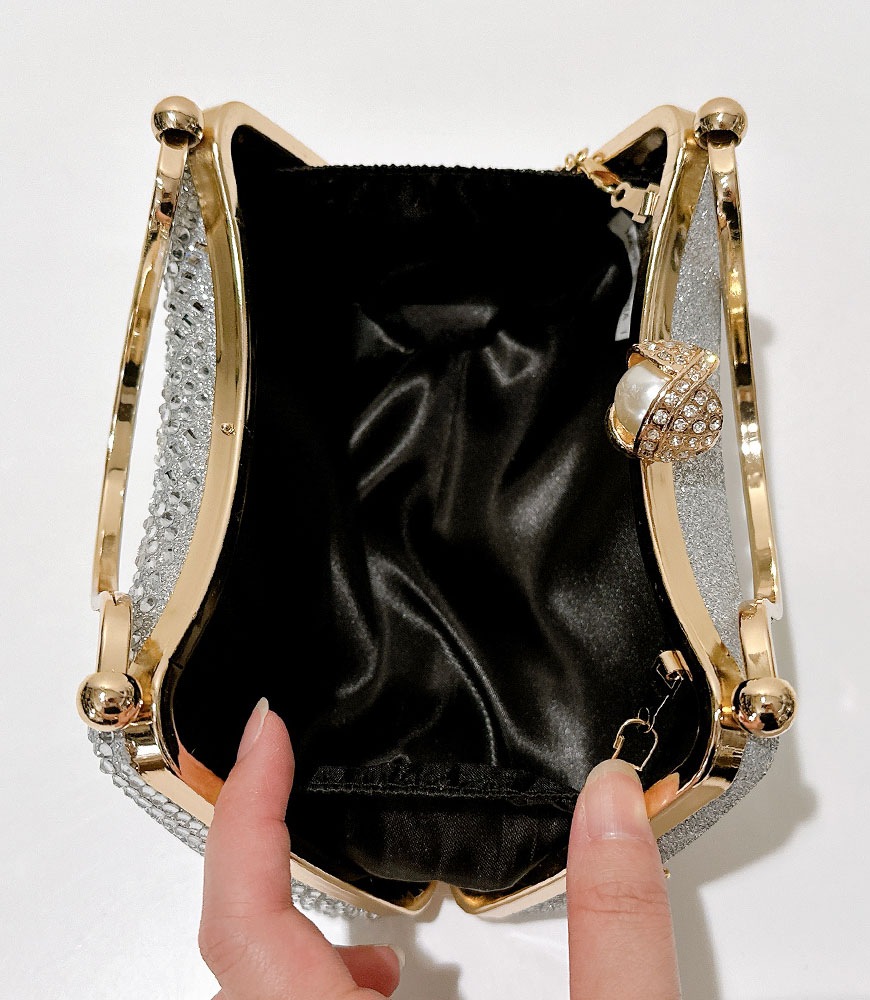 ビジュー＆ストーン装飾パーティーBAG