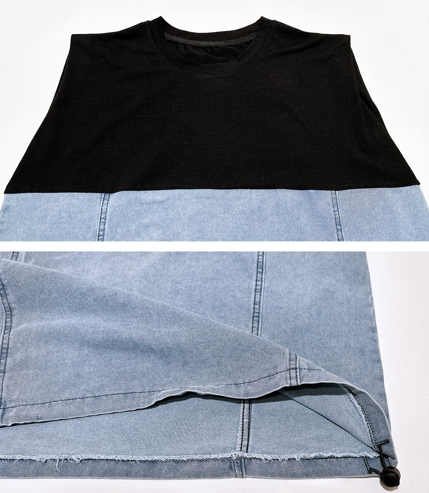 デニムドッキングトップス