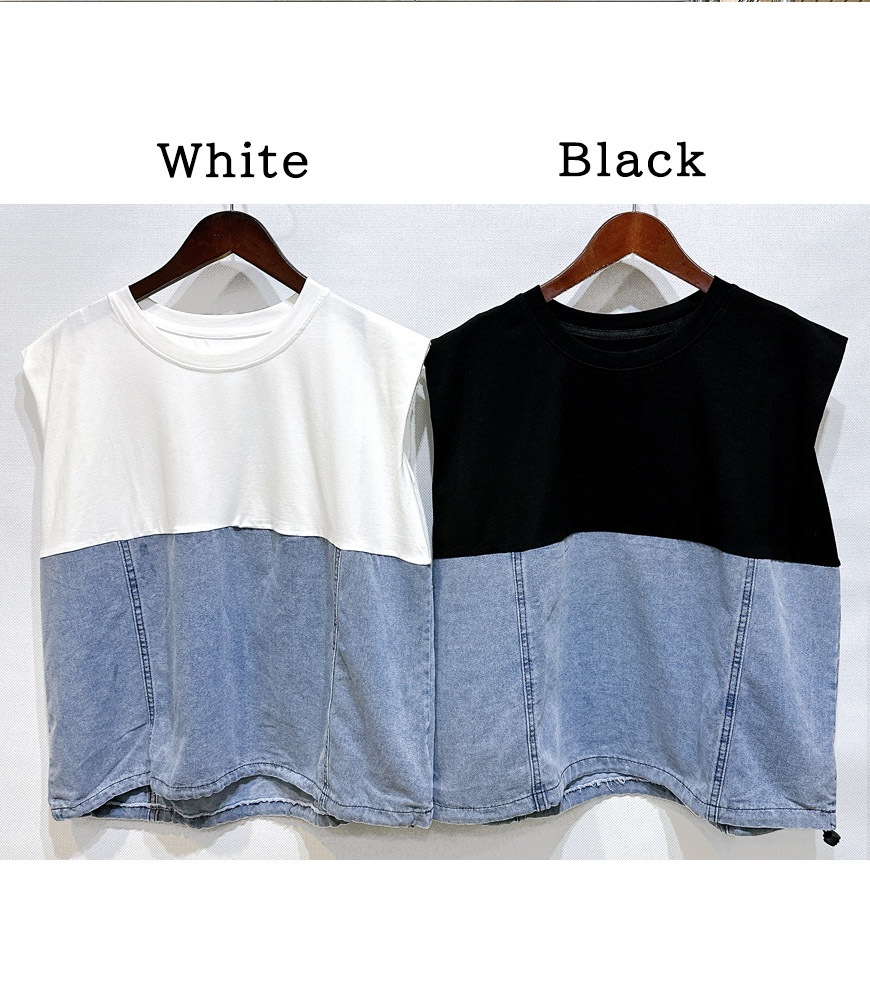 デニムドッキングトップス