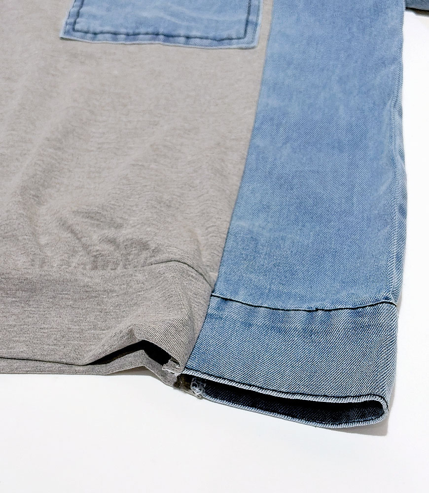 デニム切替半袖Tシャツ