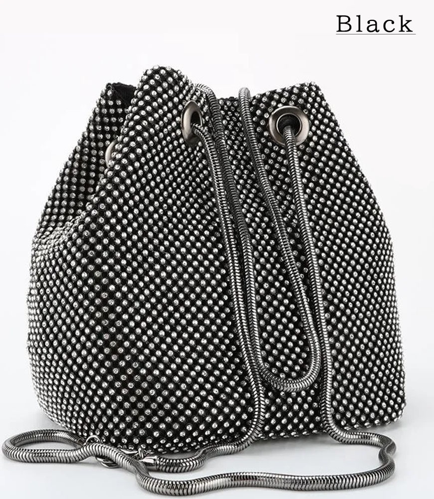 ラインストーン巾着ミニバッグ
