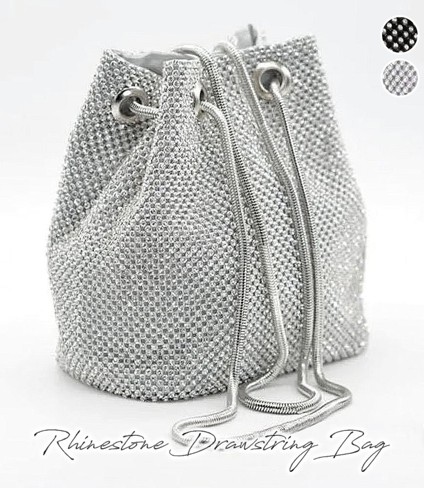 ラインストーン巾着ミニバッグ