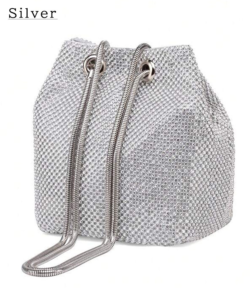 ラインストーン巾着ミニバッグ