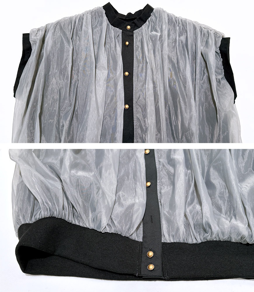 シースルーフレンチブラウス