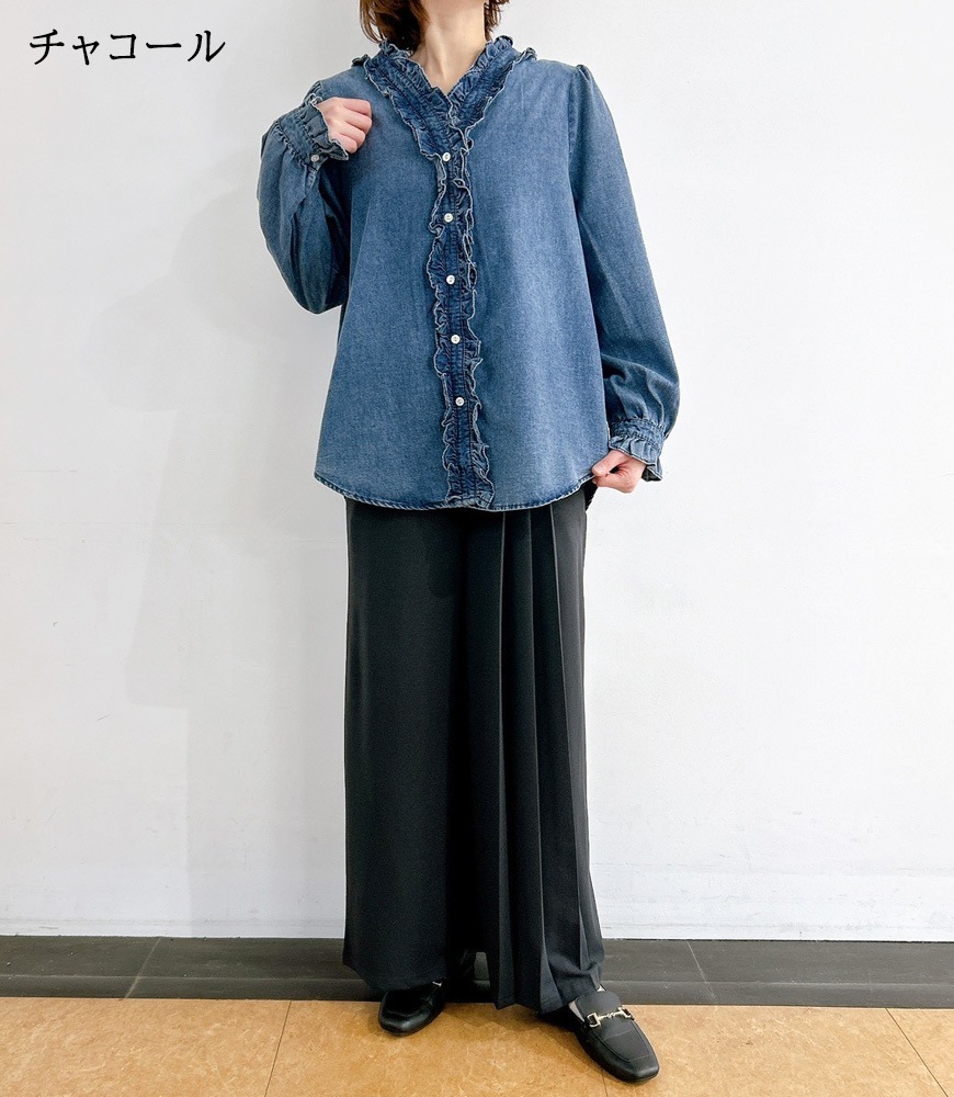 サイドプリーツパンツ