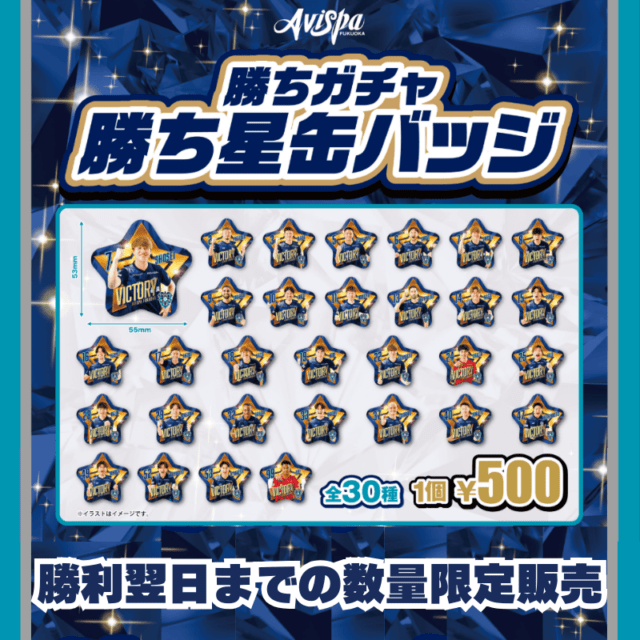 ガチャ】勝ちガチャ 星型缶バッジ(全32種) | ガチャ | AVISPA ONLINE SHOP