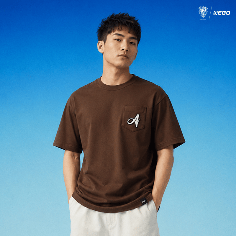 AE-907 Oversize T-Shirt: Sakura Color Brown