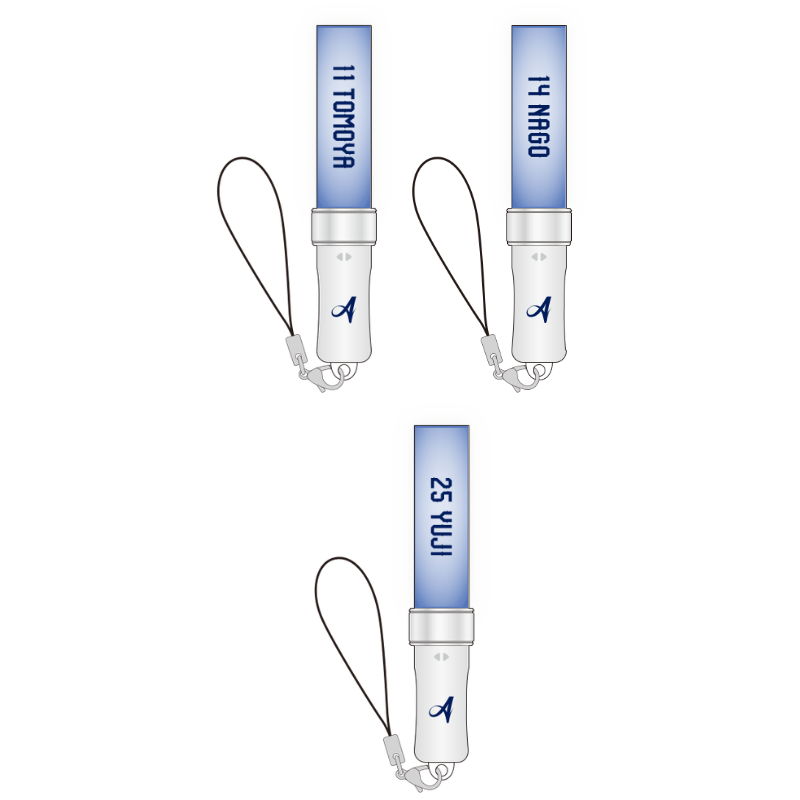 ミニペンライトキーホルダー （全3選手）