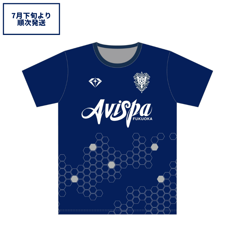 アビスパ福岡 x TREASURE コラボ コンフィットTシャツ ネイビー【数量