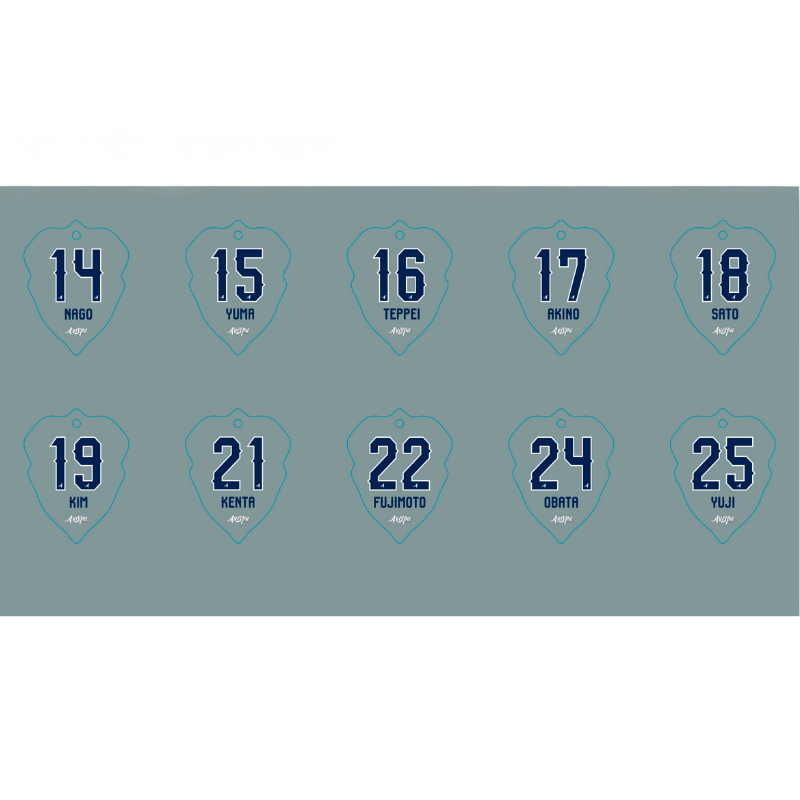 【シークレット】エンブレム型ラメキーホルダー