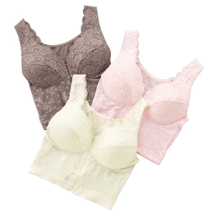 即納☆【8214】【レディースインナー】姿勢すっきりブラ3色組 UD94x3