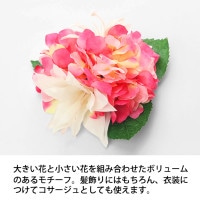 即納☆【3534】【フラダンス雑貨】ヘアクリップ ローズピンク KS-GD068-1