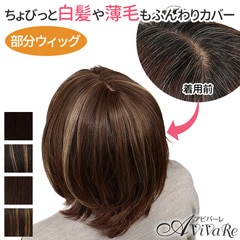 即納☆【Z3366】ちょびっと白髪隠しウィッグ