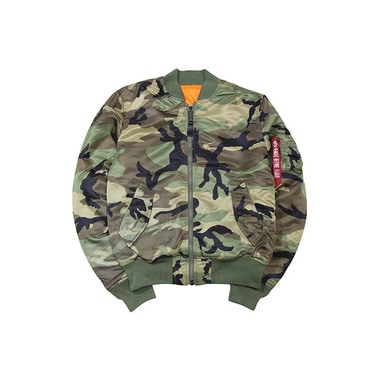 ALPHA EUROPIAN-FIT MA-1 FLIGHT JKT(MJM44530C1/WOODLAND CAMO)