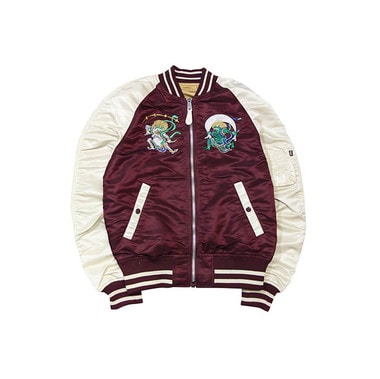 ALPHA MA-1 SOUVENIR SHINTO FLIGHT JKT(MJS46660C1/MARRON×VINTAGE