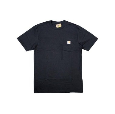【Carhartt】コットンTシャツ ブラック Carhartt LOOSE FIT HEAVYWEIGHT SHORT-SLEEVE POCKET T-SHIRT