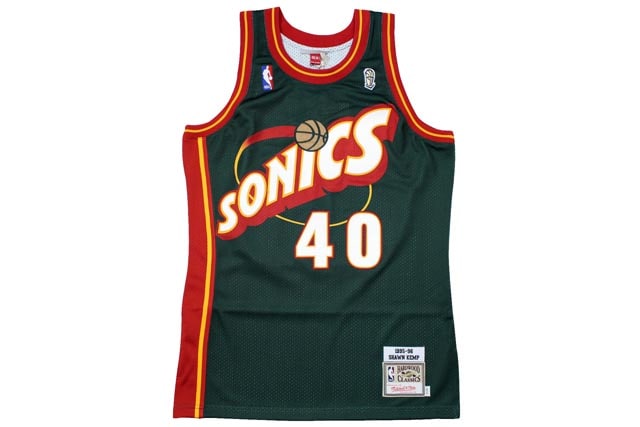 MITCHELL & NESS SHAWN KEMP 95-96 AUTHENTIC JERSEY(SEATTLE SUPERSONICS)