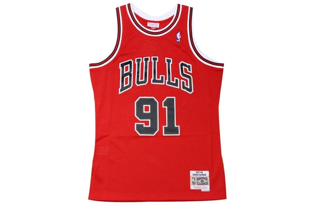 MITCHELL & NESS SWINGMAN JERSEY (CHICAGO BULLS/ROAD/DENNIS RODMAN/#91/1997-98) SMJYGS18154-CBUSCAR97DRD