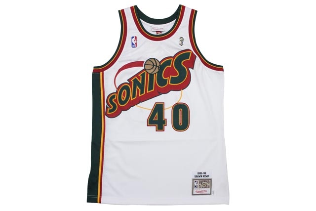 MITCHELL & NESS NBA AUTHENTIC JERSEY (SEATTLE SUPERSONICS/1995-96 SHAWN KEMP)