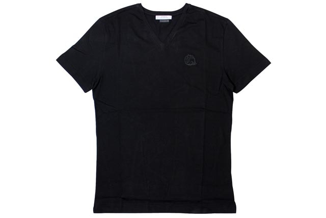 緊急セール【VERSACE】ラ コロンナTシャツ★送料関税込 VERSACE COLLECTION V-NECK T-SHIRTS(V800359/VE9000:BLACK
