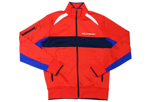 POLO SPORT COLOR BLOCKED TRACK JKT(776568105005:AFRICAN RED)
