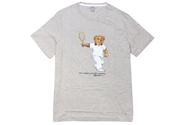 POLO RALPH LAUREN TENNIS BEAR T-SHIRTS(HEATHER GREY)